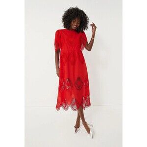 Tuckernuck Catalina Red Lace Dress